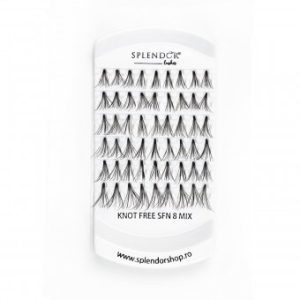 Gene false smocuri fara nod Splendor Lashes SFN 8 Combo MIX
