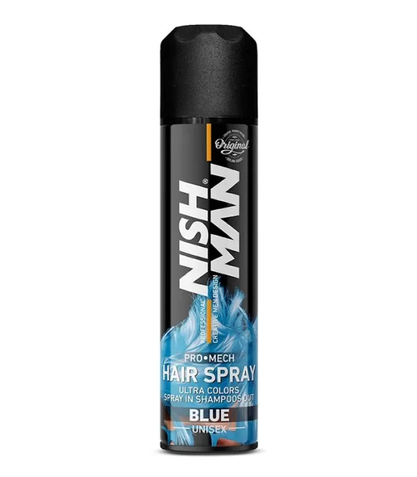 Spray colorant pentru par Nish Man Albastru 150 ml