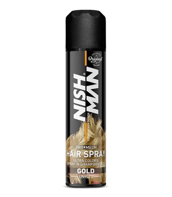 Spray colorant pentru par Nish Man Auriu 150 ml