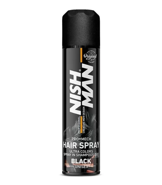 Spray colorant pentru par Nish Man Negru 150 ml