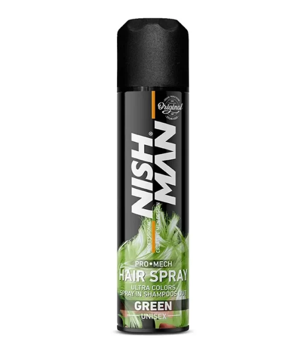 Spray colorant pentru par Nish Man Verde 150 ml