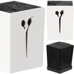 Suport organizator pentru foarfece de coafura si frizerie alb