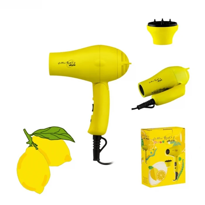 Uscător de păr mini FRUITS lemon yellow Uscator de par mini FRUITS lemon yellow 1