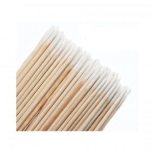Betisoare precise din lemn cu varf de bumbac 100 buc A002