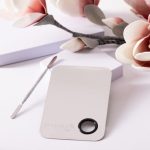 Paleta metalica Splendor dreptunghiulara si spatula pentru mixare Paleta metalica Splendor dreptunghiulara si spatula pentru mixare