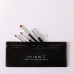 Set 4 pensule profesionale Splendor pentru ochi si sprancene par sintetic + borseta2 Set 4 pensule profesionale Splendor pentru ochi si sprancene par sintetic + borseta
