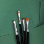 Set 4 pensule profesionale Splendor pentru ochi si sprancene par sintetic + borseta3 Set 4 pensule profesionale Splendor pentru ochi si sprancene par sintetic + borseta