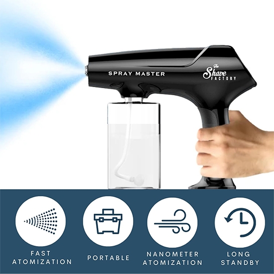 Pulverizator frizerie electric THE SHAVE FACTORY Negru 340 ml3