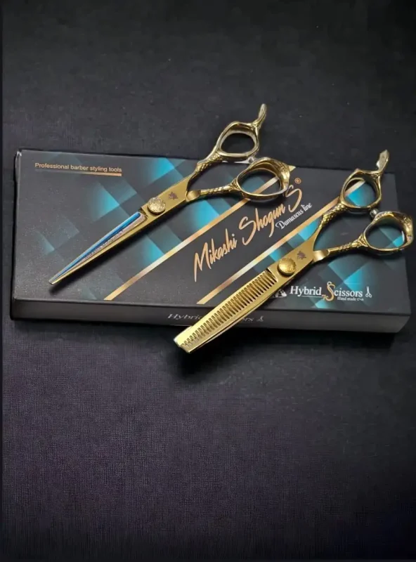 Set foarfece de tuns si filat Mikashi Shogun’S GOLD SAMURAI 6 INCH