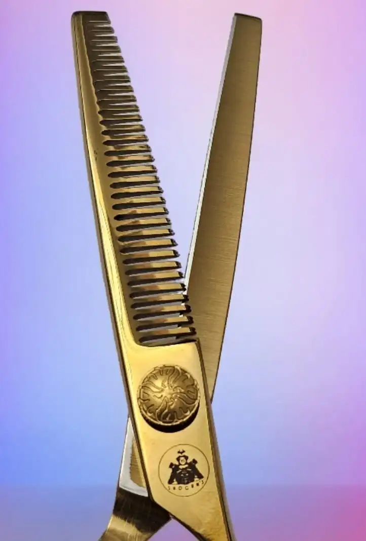 Set foarfece de tuns si filat Mikashi ShogunS GOLD SAMURAI 6 INCH2