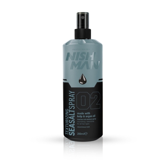 Spray cu sare de mare Salt spray NISH MAN Texturizing Argan 200 ml