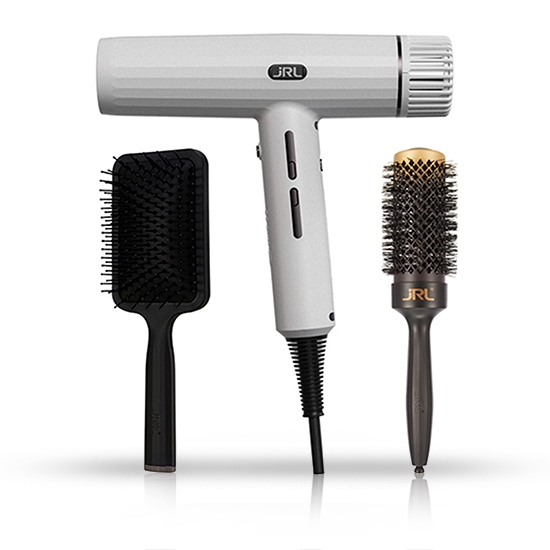Set Uscator de par JRL FORTE PRO Alb FP2020H + Perie de coafat + Perie pentru par