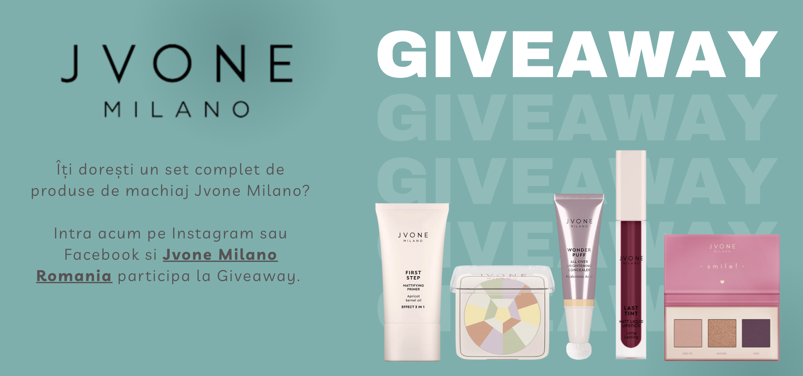 Green Minimalist and Simple Skincare Giveaway Instagram Post 2560 x 1200 px