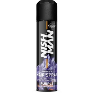 Spray de par colorat NISH MAN - 150 ml - Mov