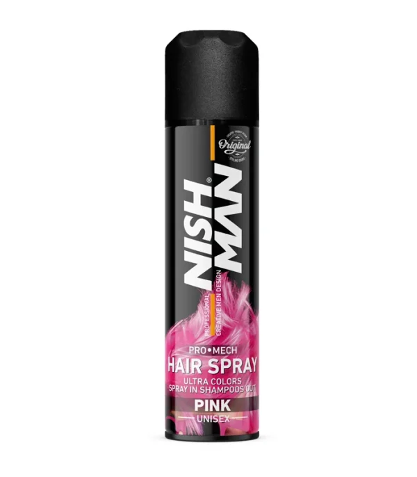 Spray de par colorat NISH MAN - 150 ml - Roz